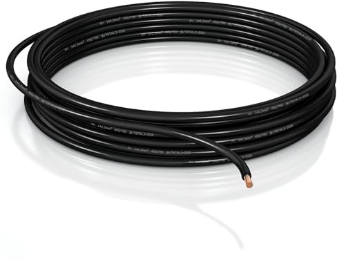 YinaolanCâble Automobile 2,5 mm² FLRY B asymétrique Câble Automobile toronné Flexible en cuivre Noir 2,5 mm² - 10 m