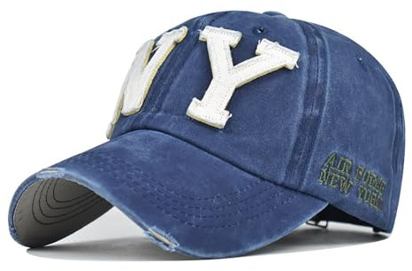 NY Bestickte Basecap Klassische Vintage Baumwolle Cap New York Neutral Basecap Outdoor Cap