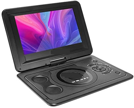 MKHFP Lettore Dvd da Viaggio, Lettore Dvd Portatile da 13,9 Pollici Porta USB Senza regione Rotazione di 270 Gradi Schermo Girevole Lettore EVD for la casa