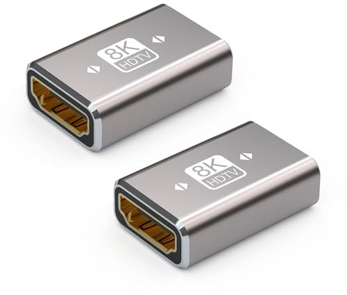 Pence & Moon Collective 2 Pcs HDMI Female to Female Adapter, HDMI Coupler 8K@60Hz, 4K@120Hz to Connector Supports ARC, HEC, HDCP | for TVs, PCs, PS5, Xbox, Laptops