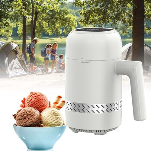 HCAUYNN Heladera con Pantalla TáCtil Led, MáQuina EléCtrica PequeñA para Yogur Helado, 300 Ml, Sin PrecongelacióN.