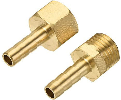 QUARKZMAN Latón Púa Manguera Montaje Conector Adaptador 6mm x G1/4 Macho Hembra Tubo Rosca, 7 en 1 Juego