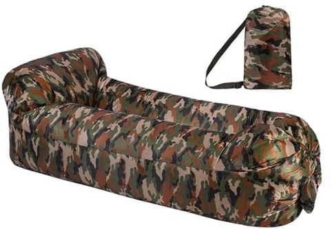 Aufblasbare Liege, aufblasbarer Loungesessel, wasserdichtes Oxford-Gewebe, 400 Catty Gewichtskapazität, ideal für Camping, Festivals, 240 x 70 cm, 1 Stück, leicht