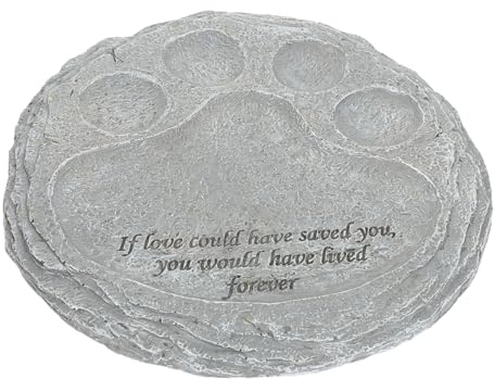 BESTonZON Tombale Commémorative pour Chien Résine Décoration Extérieure de Jardin Résistante Aux Intempéries Ornement Funéraire pour Animal de Compagnie