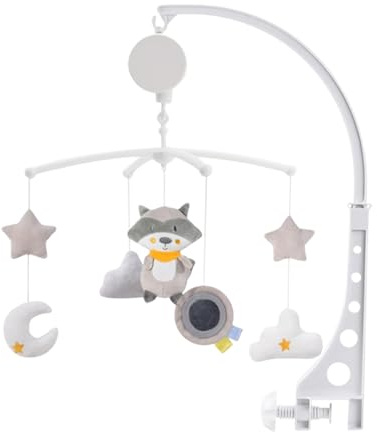 Tragbares Mobile für Babys – Mobile zum Aufhängen für Mädchen und – Cartoon-Tierspiel mit beruhigenden Geräuschen für Krippe Kinderwagen Schlafzimmer Outdoor Haus
