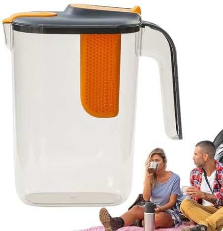 Large Fruit Infusers Pitcher | 2600ml Heat-Resistant Infused Water Container | INFSION Drink Maker For Hot Cold Beverages, Iced Tea, Fruits Juice, Detox Drinks, Refreshing Flavor Infuser For Home Out