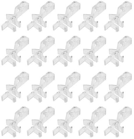 20 Pcs Transparent Plastic Curtain Clips for Window Valance Blinds Installation Sturdy Lightweight Hidden Clamps Blind Fixing