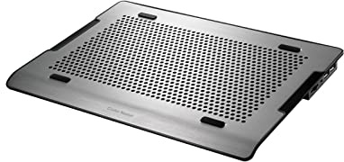 Cooler Master A200 Cooling Pad, Dual 140mm Fans, Fan Speed Controller, Up to 16'' Laptops, Black