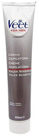 Veet Sensitive Skin Men Haarentfernungscreme für Herren, 200 ml