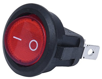 Interrupteur A Bascule Bipolaire ON OFF Rouge 3 Broches 220V