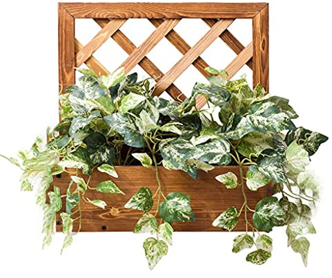 Wandmontierter Blumenständer Holzblumenständer Wandmontierter Blumentopf Wanddekorationsständer Wandmontierter Grünpflanzenständer (Color : Brown, Size : 38x40x16cm)