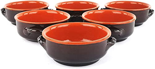 Set 12 TEGAMI Artigianali in Terracotta - 12 Ciotole con Manici - Ø 14cm - by Colì