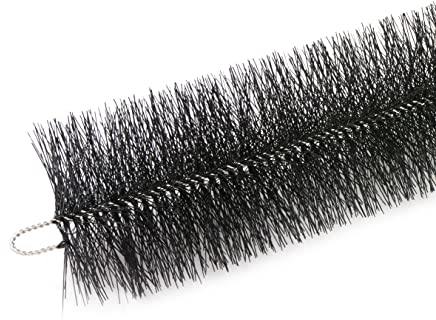 Forega Lot de 25 Brosses Filtrantes Bassin et Koi Ø 15 cm, Longueur 60 cm | Nettoyage Efficace et Eau Claire | Fibres Polypropylène Haute Densité | Conception Poils Ondulés, Noir