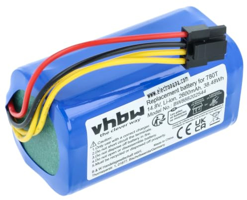 vhbw Batterie Compatible avec Proscenic Summer P3 | robot électroménager (2600mAh, 14,8V, Li-ion)