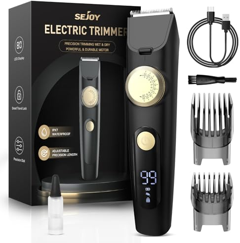Barttrimmer Herren, Haarschneidemaschine Profi Langhaarschneider Herren Elektrische Haarschneider Haarschneidemaschine für Friseur Haartrimmer für Mann Frauen Kinder, Schwarz