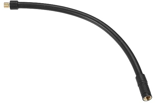 QUARKZMAN Reifenfüller Verlängerungsschlauch Schwarz 1pc Für Auto | Nylon, Kupfer, Gummi, 16cm Länge, 5/16-32 Gewinde, Max 300psi, LKW, Motorrad, Fahrrad, Kein Entlüftungsventil