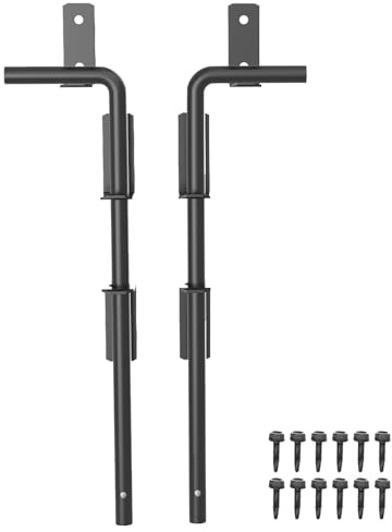 SKYSEN 2 Pack 18 Cane Bolts for Gates, Gate Drop Rod, Gate Stopper- Ultra Drop pin Dia of 19/32- Heavy Duty gate Bolt- Wood & Vinyl Fence gate Hardware