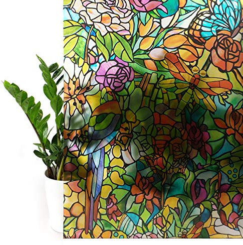 DecoMeister Fensterfolie Blickdicht selbstklebend 45x200 cm - Klebefolie Fenster lichtdurchlässig mit Dekor-Effekt - Sichtschutzfolie für mehr Privatsphäre in Bad und Büro - Tulia