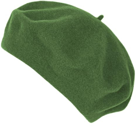 Van Der Rich ® – fransk klassisk basker basker – damer, Ljus kaki, En Storlek