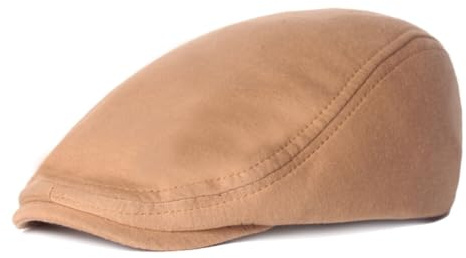 ISAKEN Schiebermütze Herren Barret Flat Cap Schirmmütze Verstellbar Baumwolle Flache Kappe Vintage Freizeit Frühling Sommer Cap Schirmmütze Vielseitig Einsetzbar Baseballkappe