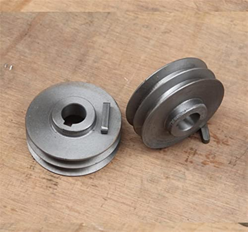 Pulley,U-Type pulley,1Piece Diameter:90mm Hole:24mm Type 400 Steel Cutting Machine Spindle Pulley Accessories Double-slot A-type Motor Pulley Single Pulley Block