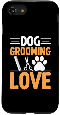 Hülle für iPhone SE (2020) / 7 / 8 Hundepflege Love I Hundefriseur