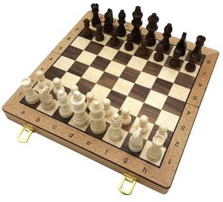 CEDLSF Schachspiel aus Holz Multifunktionales Schachset mit Schachfiguren und Speicherplätzen Brettspiel Backgammon für Brettspiel/Schachset (Schachset)