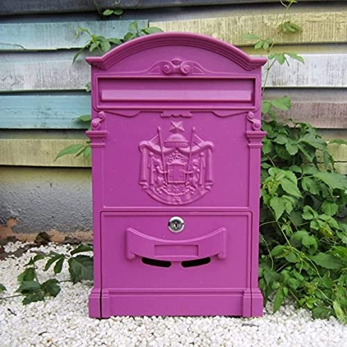 Post Boxes Mailboxes Post Box Antique Letterbox, English-Style Wall-Mount Mailbox Post Boxes Outside Waterproof Drop Box