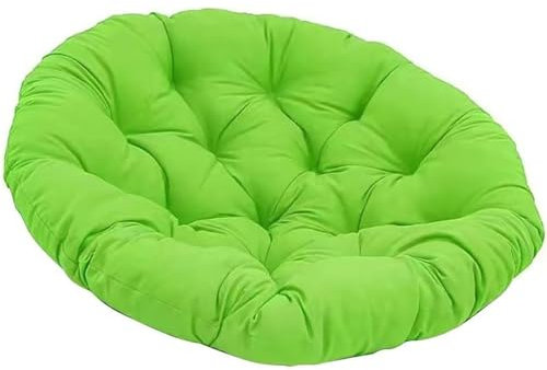 Dickes, rundes Stuhlkissen für Garten, Balkon und Wohnzimmer, weiches und bequemes Sitzkissen für Rattan-Sessel, 100 x 100 cm, stilvolles Design, für drinnen und draußen