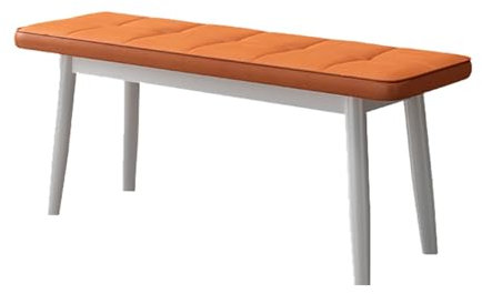 Moderne Bauernhaus-Eingangs-Polsterbank mit Schuhregal, Orange, 160 cm