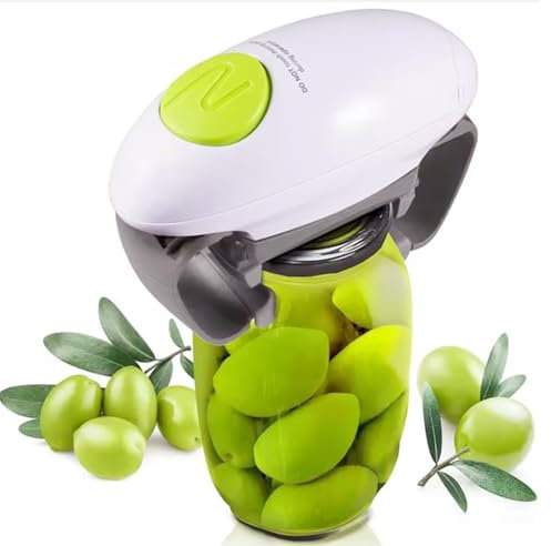 HechoVinen Electric Jar Opener - One Touch Switch Automatic Kitchen Gadget for Arthritic Hands