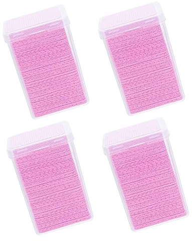 minkissy Wimpernkleber Reinigungstücher Rosa 4 Stück-pack aus Vliesstoff Effizient zur Reinigung und Vermeidung von Flaschenverstopfung 800 Stück für Wimpernverlängerung Beauty Salon
