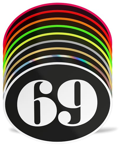 ERREINGE Adesivo Personalizzabile in Stile Vintage - Numero in Ovale su PVC di Alta Qualità, Colore e Testo Modificabili, Ideale per Auto, Moto e Decorazioni (12 cm)