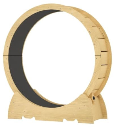 OZWYCY Katzenlaufrad Laufband for Katzen aus Holz, rund, aus Massivholz, for Gewichtsverlust, Fitness, Katzenspielzeug, Klettergerüst for Katzen Katzenlaufrad für den Lnnenbereich(B,S)