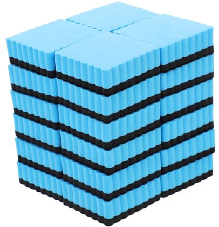Generisch 24St Whiteboard-Radierer whiteboard zubehör büromaterial Radierer für Kreidetafel Radierer Kreideradierer für Tafel trocken abwischbarer Tafelreiniger Filzstoff Sky-blue
