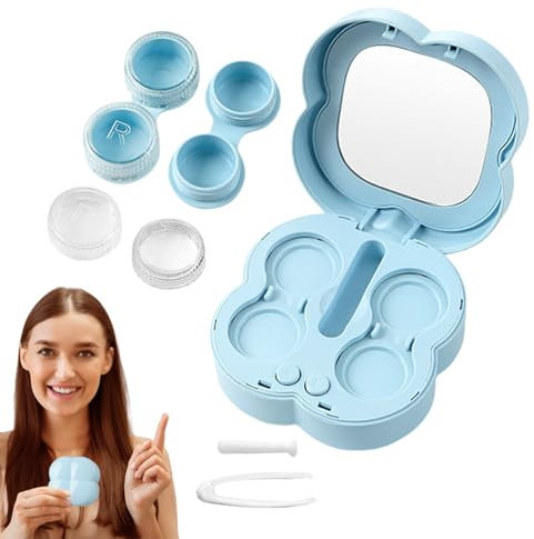 Genérico Limpiador Ultrasónico De Lentes | Herramienta de Limpieza Ultrasónica Portátil para Lentillas | Estuche De Remojo para Cuidado Diario Antipolvo para Viajes Desplazamientos Exteriores Unisex