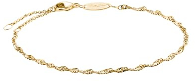THOMAS SABO Charm-Armband Singapur-Design vergoldet Recyceltes 925 Silber, 18k Vergoldung