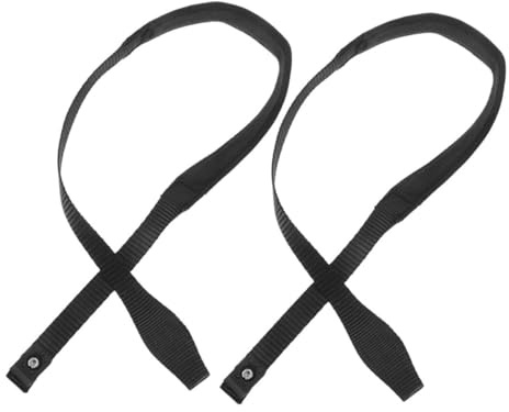 Balacoo Lot De 2 Bracelets De Poignet pour Bâtons De Ski Et Randonnée en Nylon Ajustable, Noirs, Équipement De Sports De Plein Air, Protection Et Maintien Confortable, Usage Ski Et Marche