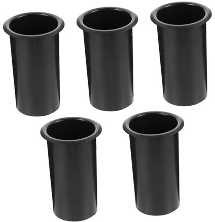 GAROZATION 5 pezzi Tubo Porta Altoparlante in Plastica Nero Tubo Bass Reflex per Cassa Subwoofer Facile Installazione per Altoparlanti Portatili da Casa e Auto Alta Resistenza e Stabilità