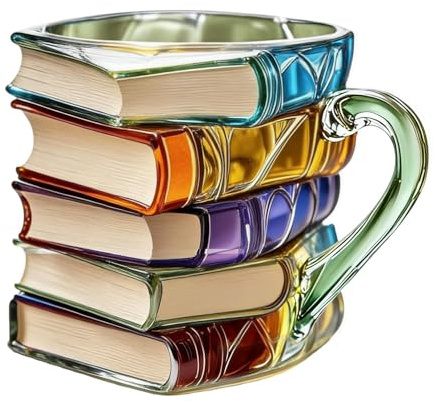 Taza de libro pintado genérica | Taza de té para todas las bebidas, tazas de café originales | para café vino y amantes de la lectura apasionados