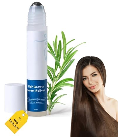 Rosmarin Haarwachstumsserum Roll On,Hair Growth Serum,25ml Roll-On Haarserum,Haarwachstum Essenz fördert den Sauerstofffluss, Reduziert Haarausfall, für alle Haartypen