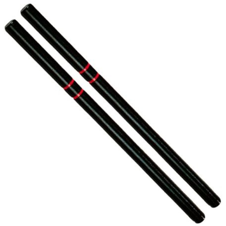 DEPICE Escrima Stock 2er Pack – Hartholz schwarz mit Griff 66 cm