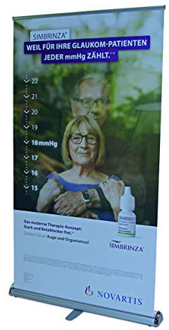 PrintGreen! RollUp Business + blickdichter PrintGreen! Grafik 85 x 220 cm