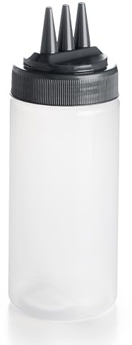 Lacor Squeeze Bottle with Triple Nozzle 472Ml, White, 7X7X20 cm