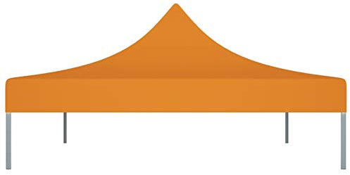 Qnotici Tetto del Padiglione in Materiale di Fibra di Poliestere, Tetto del Padiglione del Giardino Tetto del Padiglione del Partito 4 x 3 m (Lunghezza x Larghezza) Arancione