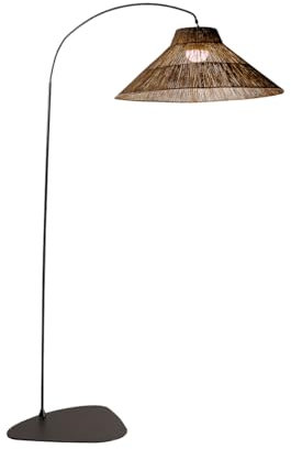 Niza - Lámpara de pie o aplique de pared para exterior inalámbrica, bombilla recargable con mando a distancia, 230 cm de altura natural