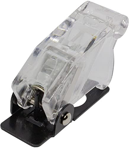 Lumonic Flip-Cover trasparente per interruttore a levetta con diametro Ø12mm I Protezione in plastica per interruttore a levetta I Per auto e casa