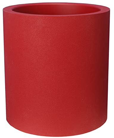 Riviera Pot à Bac Granit Rond, 40cm Diamètre, Rouge