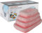 Beeptrum Récipient pliable en silicone avec couvercle,boîte à lunch portable pour pique-nique en plein air,peu encombrant,résistant au micro-ondes,au lave-vaisselle et au congélateur,lot de 4(Rose)