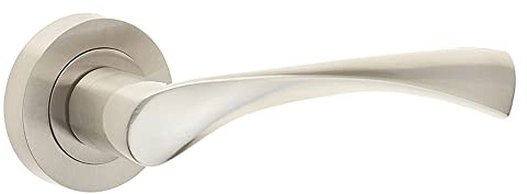 Brushed Chrome Door Handles on Rose for Internal Doors